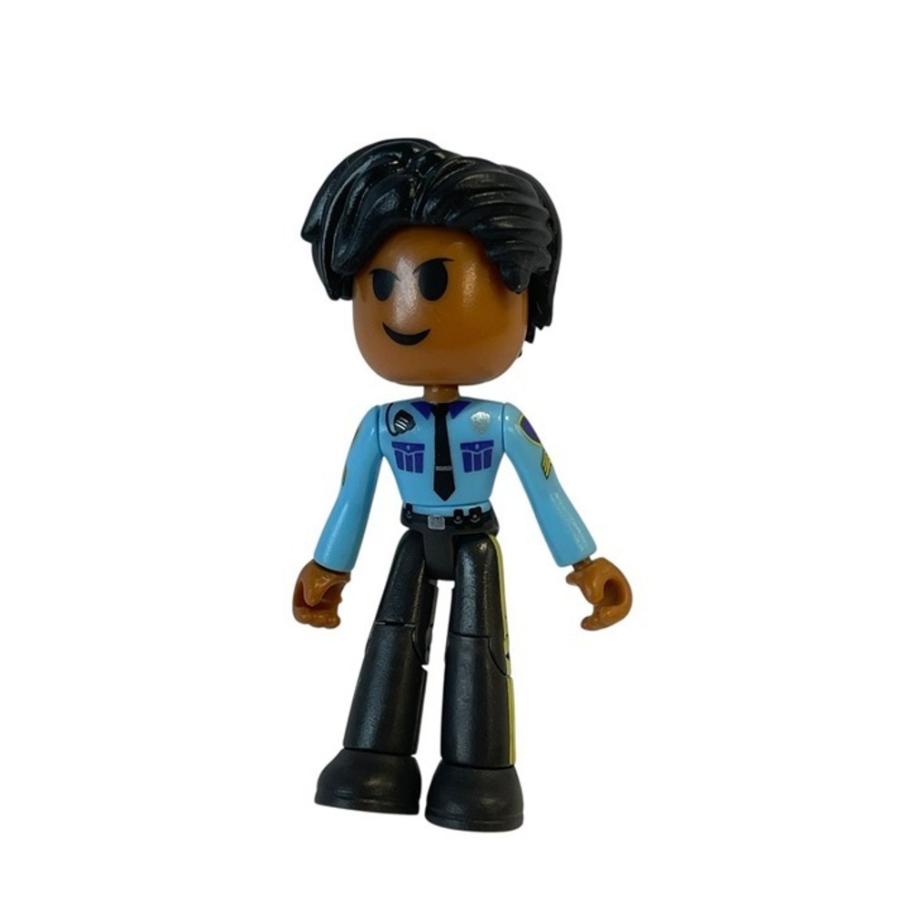 Jazwares Police Officer Action Figure 2023 Dark Skin Male Toy Law Enforcement